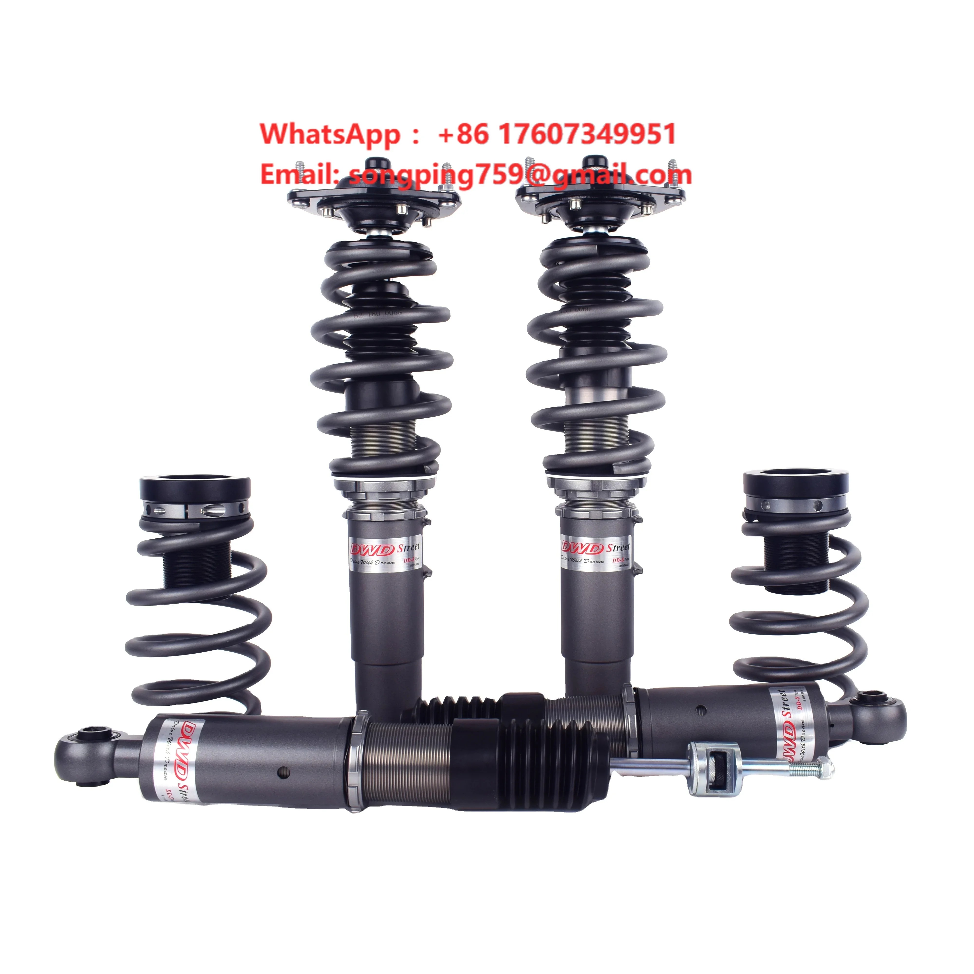32 Steps Adjustable Mono-tube Coilover Shock Absorber Shock Absorber Springs for VW Jetta 6th Gen MK6/A6 2011-2019 VWG011