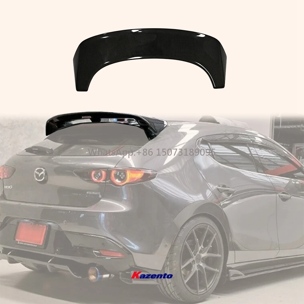 

For Mazda 3 Axela Hatch Back 2020+ Carbon Fiber KZ Style Roof Spoiler Wing