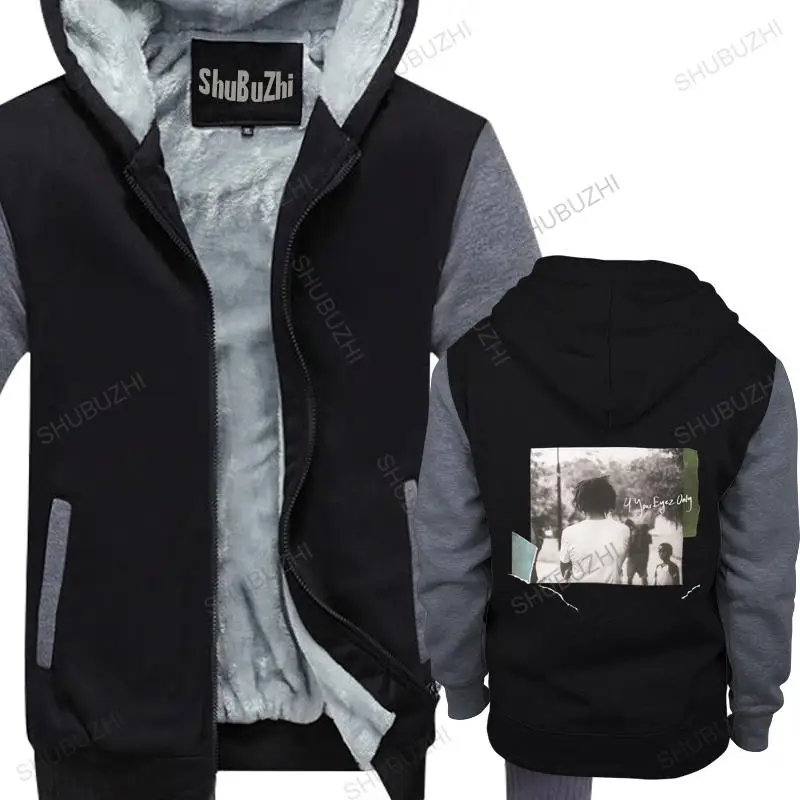 

warm coat men fleece hoody J Cole - 4 Your Eyez Only - Black men winter sweatshirt drop shipping