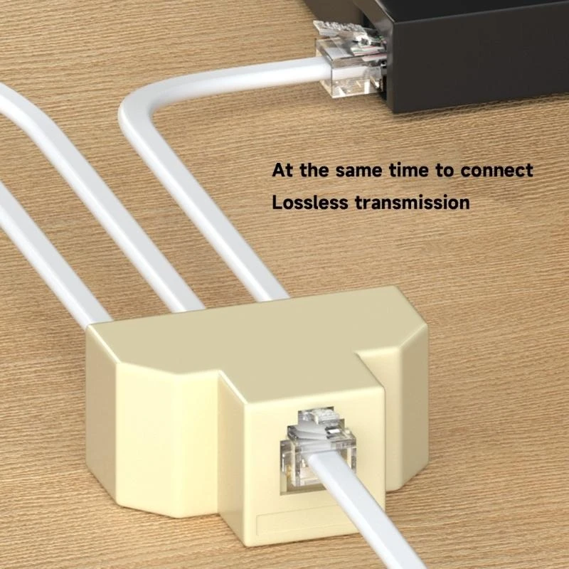 Telefon Splitter Drei-Steckdose Stecker Telefon Splitter Telefon Zubehör M76A – Detail 1