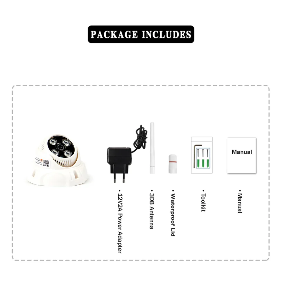 HJT 2MP Indoor IP Camera WebGlazok Service MicroSD WiFi Waterproof Audio HumanDetectionFor Wildberries / OZON / Yandex Market