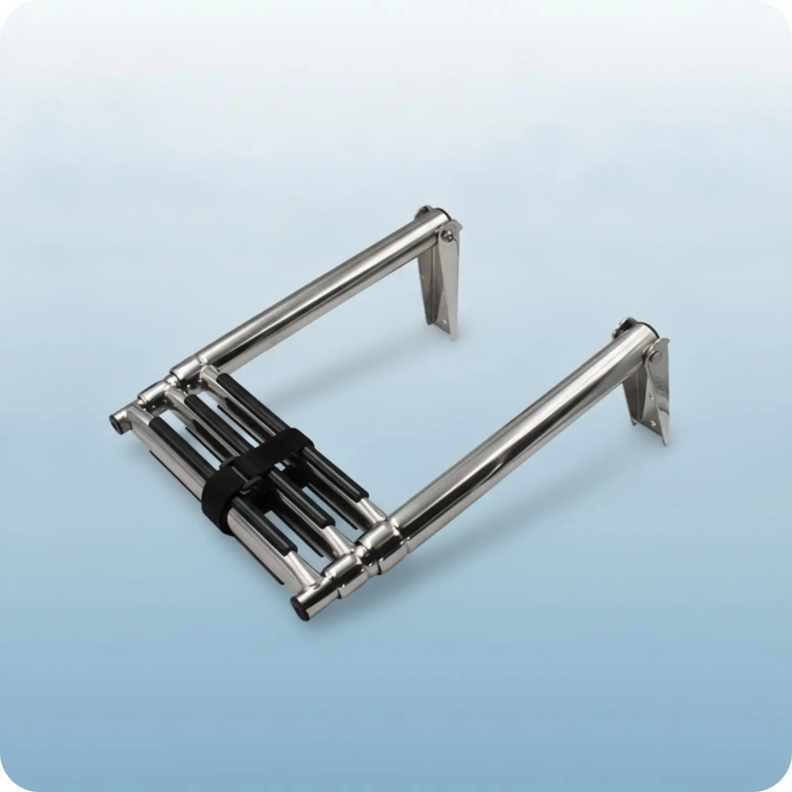 Stainless Steel Folding Boat Ladder Marine Boarding Step 4 Rung Telescopic Deck Mount for Yacht Use view 5