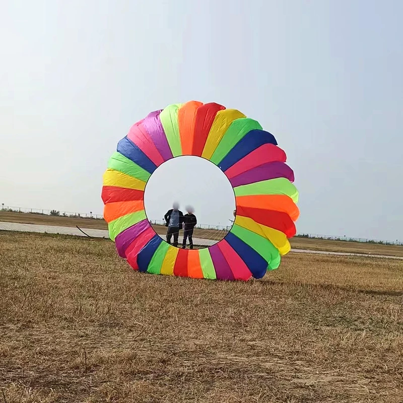 Nuovi aquiloni Anello volare divertimento all'aria aperta giocattoli gioco aquiloni mostrano ciondolo Paracadute mulinello per aquiloni kitesurf set grande aquilone Sport volo aquilone