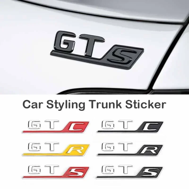 

GTR GTS GTC 3D ABS Letter Rear Trunk Decal Emblem Badge Sticker For Mercedes Benz AMG GT R S C GT43 GT63 C190 Car Accessories