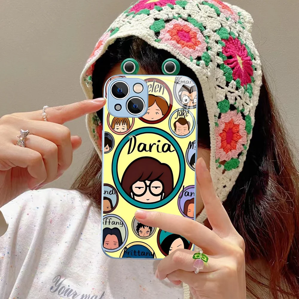 Anime-D-Darias Phone Case Tempered Glass For iphone 14 13 12 11 Pro Mini XS MAX 14Plus X XS XR Fundas