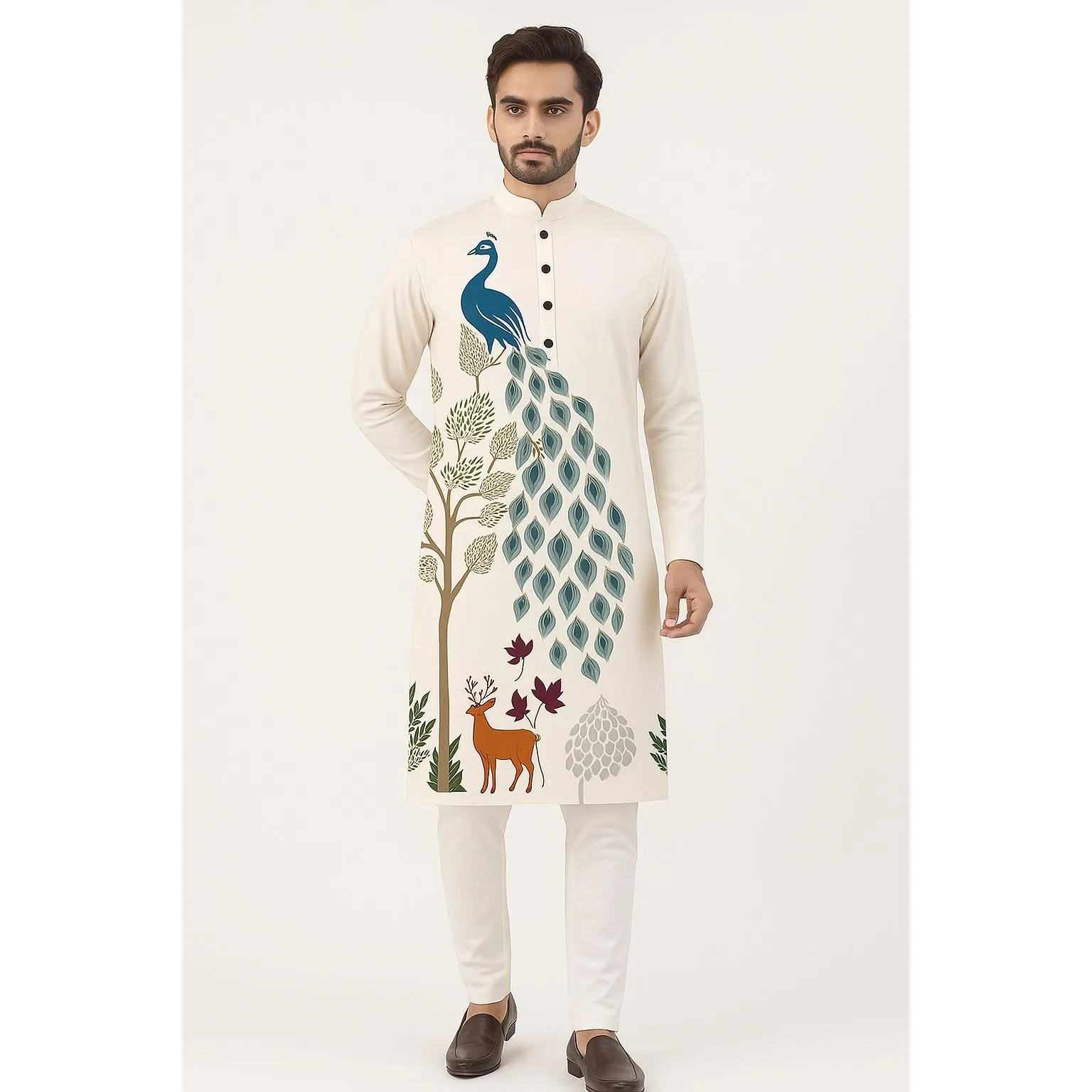 عباية رجالي ثوب عربية طويلة تي شيرت هينلي قفطان النطاقات عادي ثوب قمصان رجالية مسلمة 2026 ثوب هاراجوكو ملابس الشارع #6