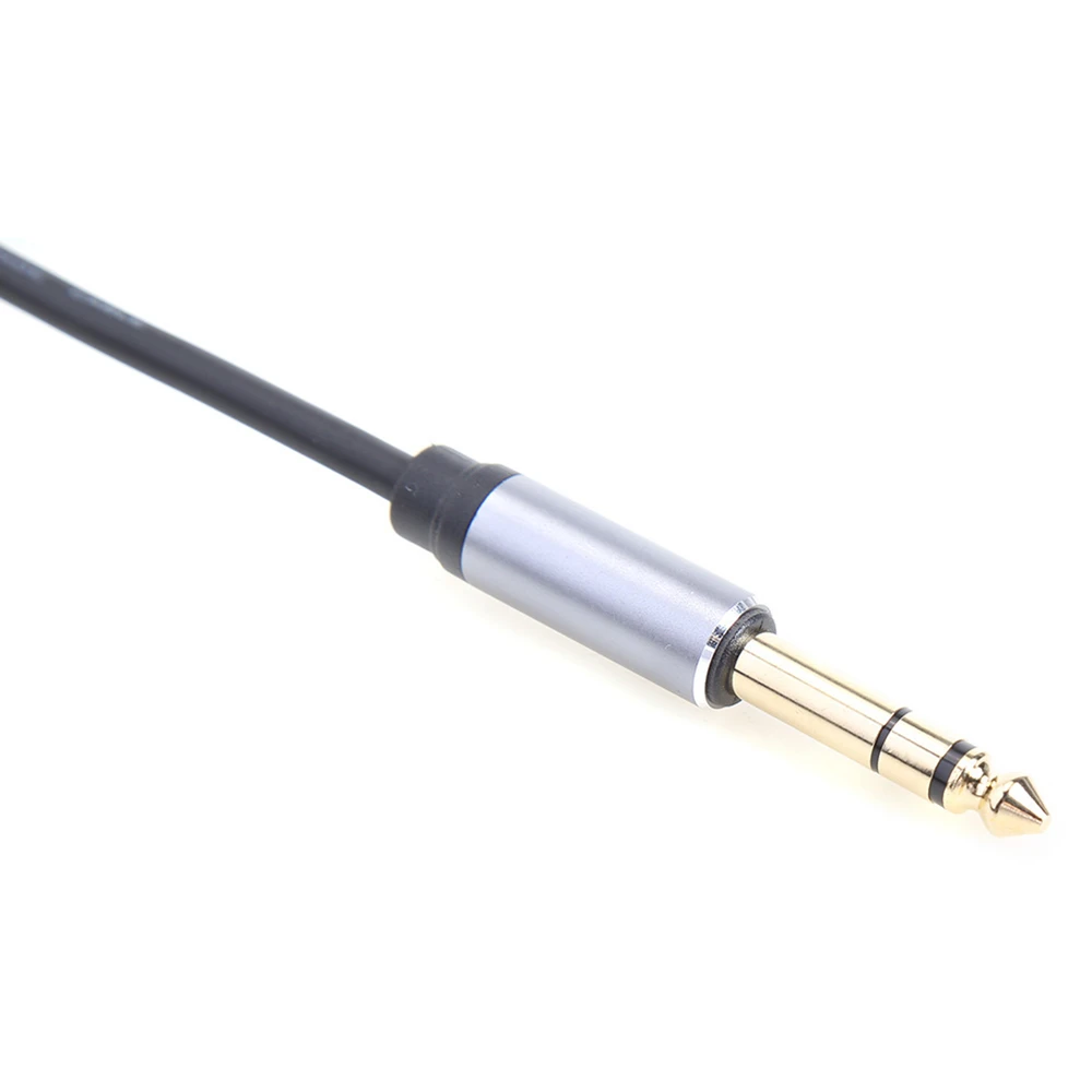 1/4 cala TRS Stereo do podwójnej 1/4 TS Mono-wstawka kabel 6.5mm męski-męski Splitter Y oderwany przewód Audio do gitary zestaw słuchawkowy z