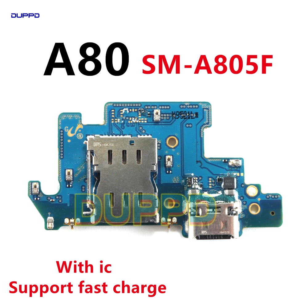 For Samsung Galaxy A80 A805 A805F Dock Connector Micro USB Charger Charging Board Port Mainboard Main Motherboard Flex Cable