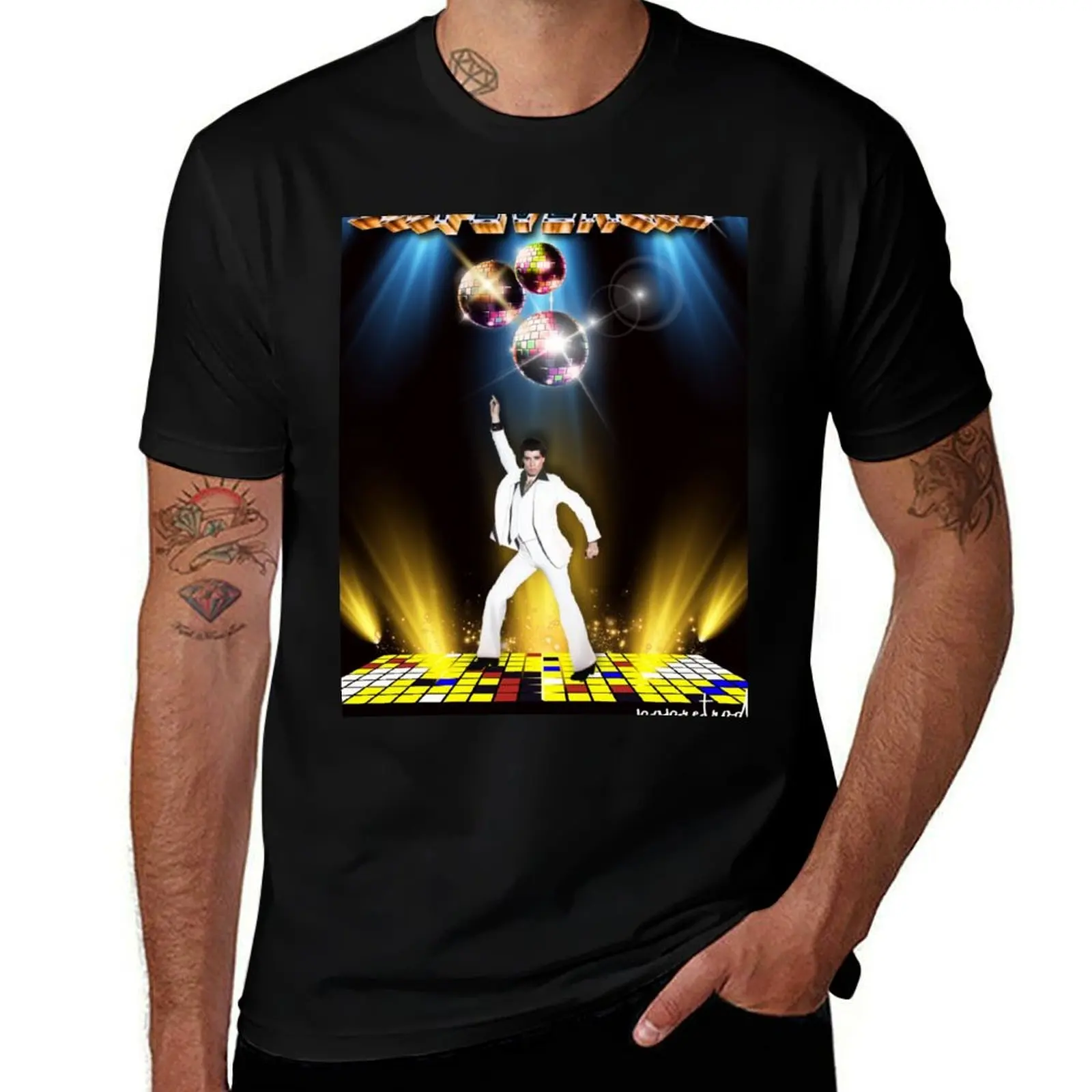 

Saturday Night Fever - John Travolta 70s movies T-Shirt t shirt man cotton man t shirts for men