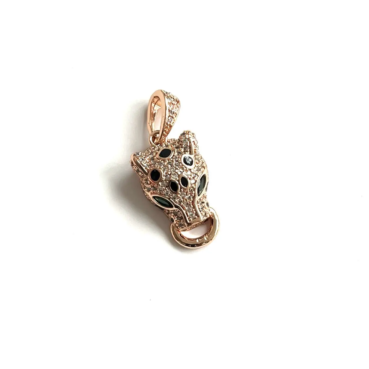 5 sztuk sześcienna cyrkonia Leopard Panther wisiorek Bling Charms dla wyrób biżuterii bransoletka naszyjnik rzemieślniczy akcesoria