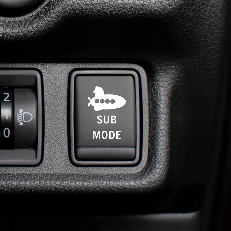 8pcs Sub Mode Submarine Funny Vinyl Sticker, Mini Button Decal For Car Interior Decor