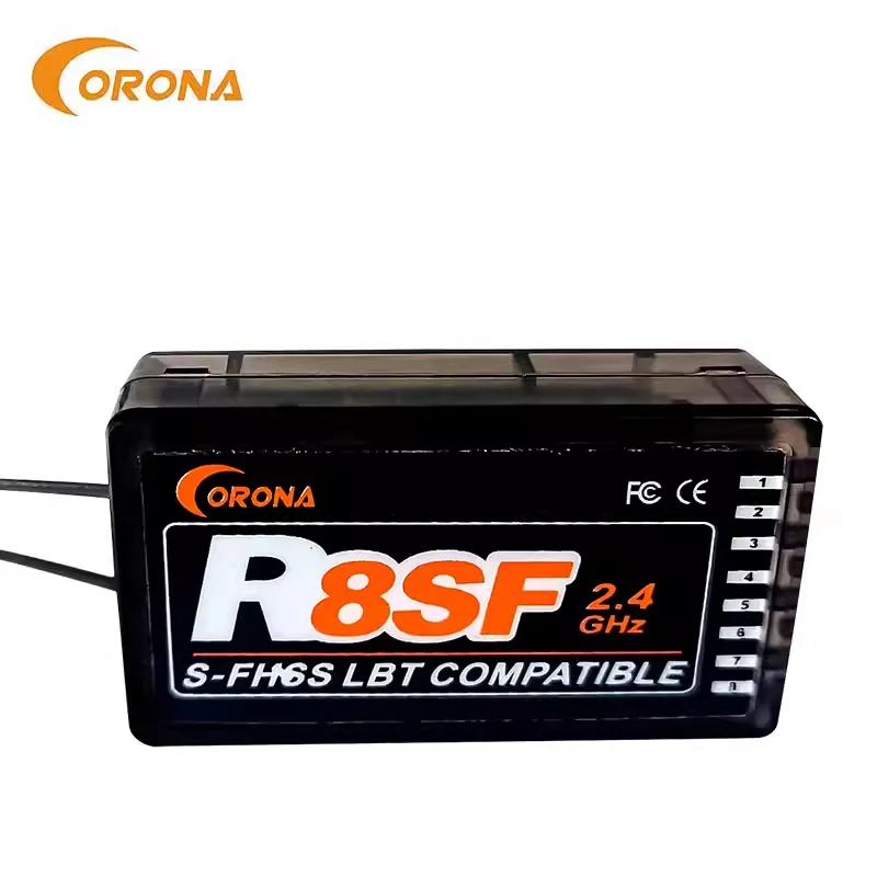 Corona 2.4G R4SF R6SF R8SF S-FHSS/FHSS Compatible Receiver Fit FUTABA S-FHSS T6 14SG Remote Control RC Car