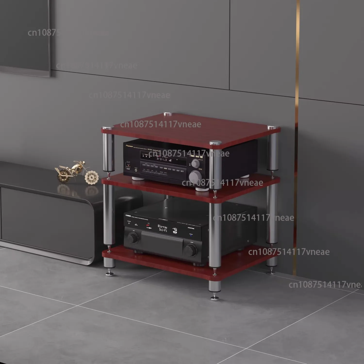 3-laags audio rack anti-vibratie versterkerbeugel 304 SUS luidsprekerkast frame E1 plaat voor versterkers geluidsbox audio plank