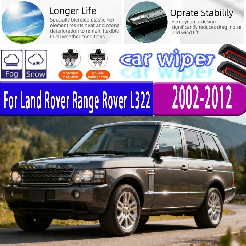

Car Wiper For Land Rover Range Rover L322 26"+26" 2002-2012 2010 2011 Front Windscreen Windshield Double Rubber Car Accessories