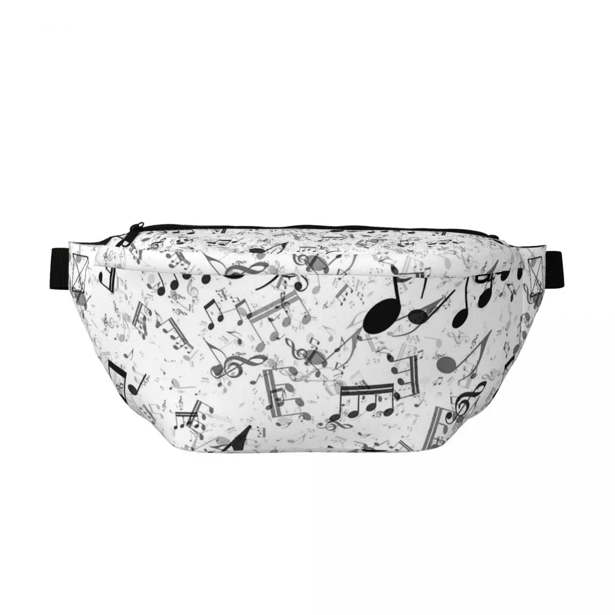 

Сумка-бананка через плечо с музыкальными нотами для мужчин и женщин, регулируемая поясная сумка для путешествий, бега, хранения денег и телефона, нагрудная сумка