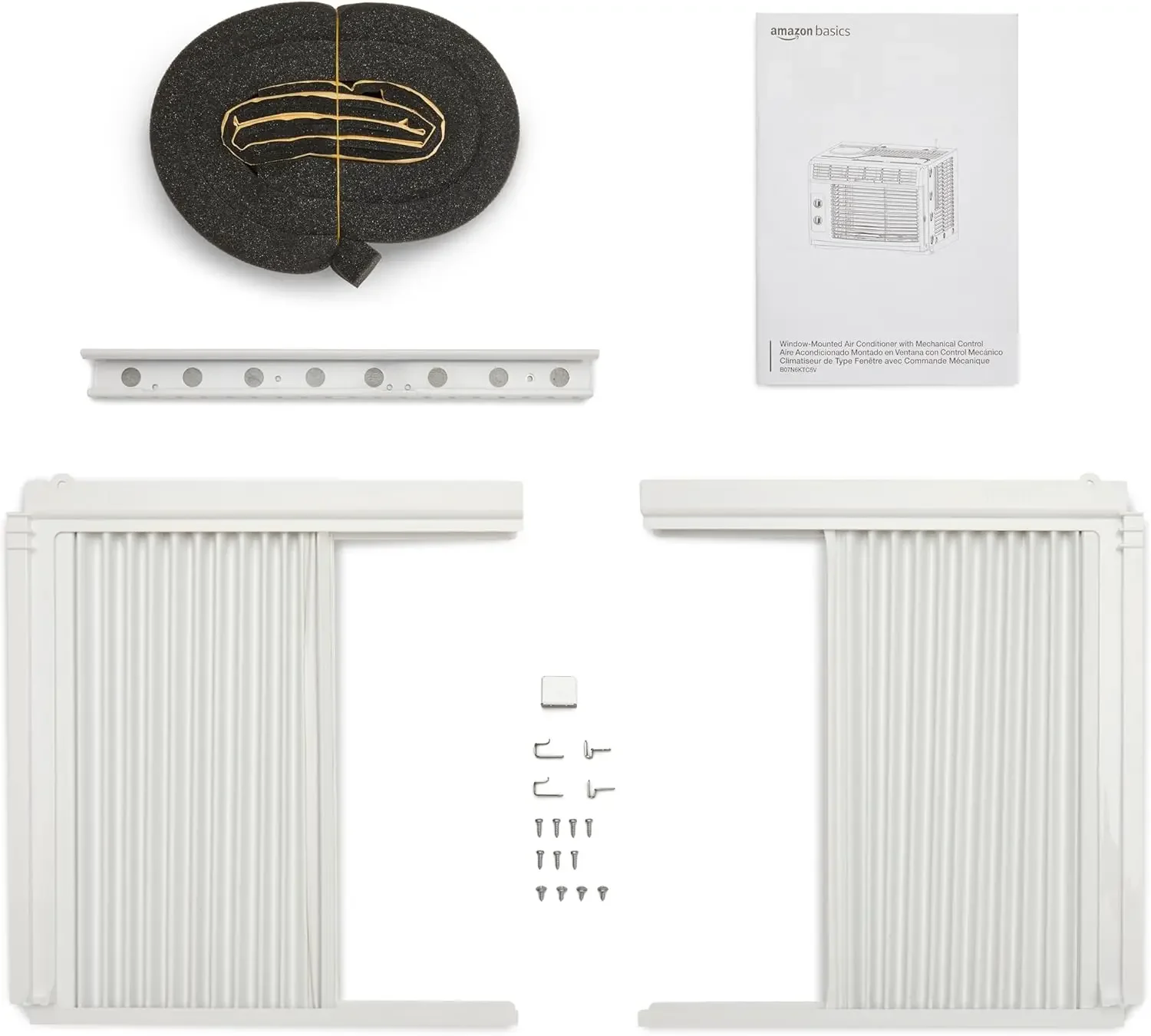 Fensterklimaanlage mit mechanischer Steuerung, 5000 BTU, kühlt bis zu 150 Quadratmeter. Ft., Weiße AC-Einheit