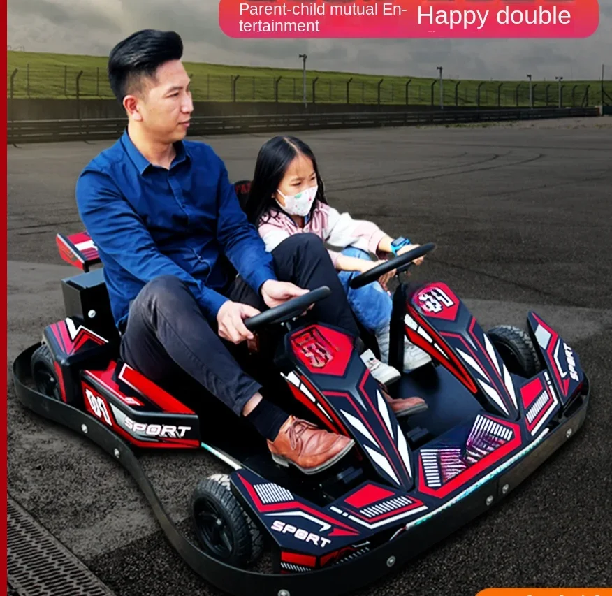 

Double go kart, children, adults, parent-child square, drifting internet celebrity