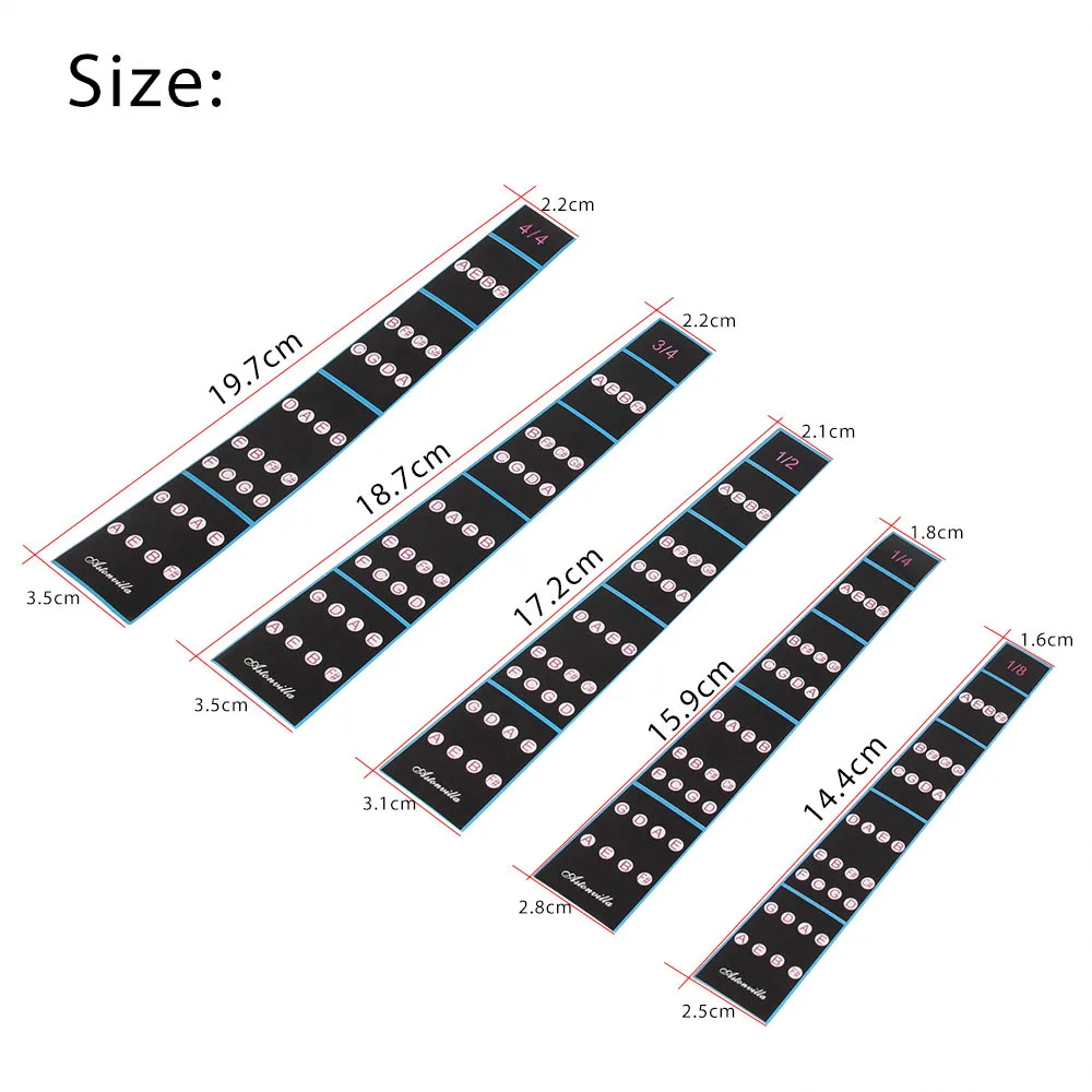 Violin Fiddle Finger Guide Fingerboard Sticker Violin Intonation Decal Notes Stickers Violin Label Chart User Guide For Beginner