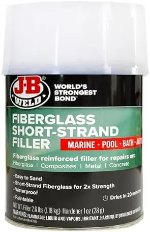 

Набор для ремонта стекловолокна J-B Weld – 350 мл, коротковолоконный наполнитель для долговечных ремонтных работ