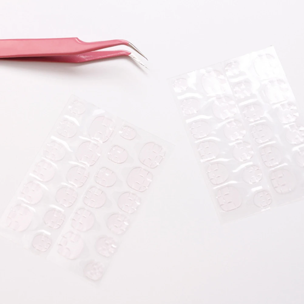 20 Blatt Nagelgelee-Kleber, transparent, rosa, selbstklebende Aufkleber für DIY-Maniküre, Kunst, künstliche Nägel, nicht schneidende Paste, langlebig
