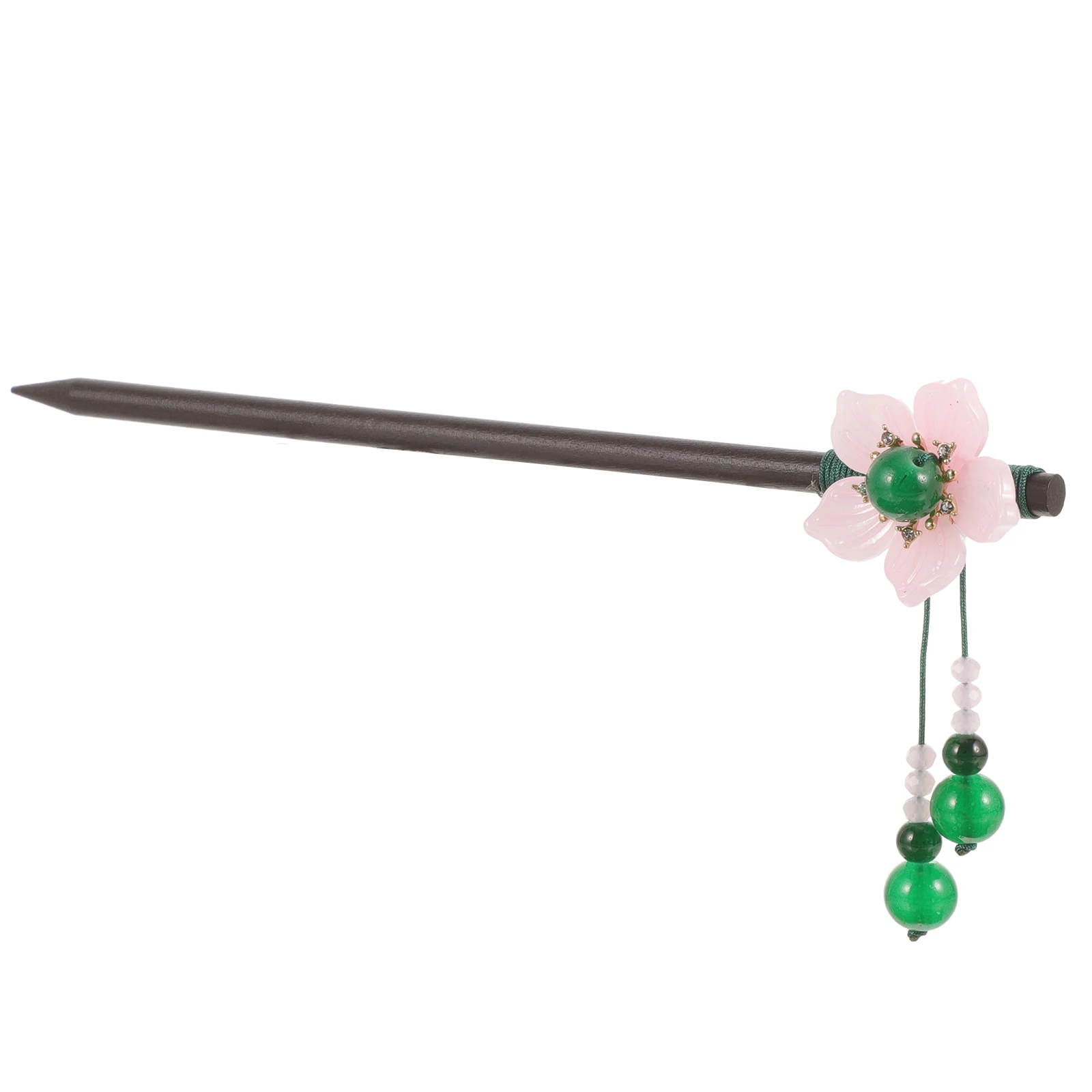 

Black Ebony Wood Hairpin Flower Shape Stick For Women Retro Chinese Style Decoration Hair Bun Fork Hair Styling Tool
