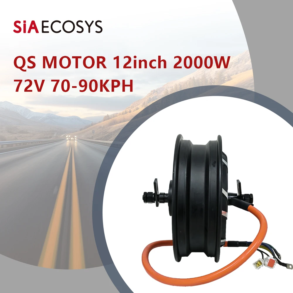 

QS Motor 12inch Electric Motorcycle Wheel Hub Motor 2000W V4 48V/60V/72V 70-90KPH