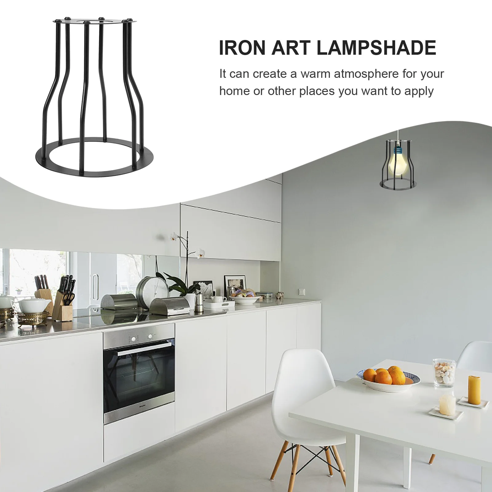 

Iron Pendant Lampshade Single Wire Retro Style Ceiling Lamp Cover Wrought Cover Lamp Protective Shell