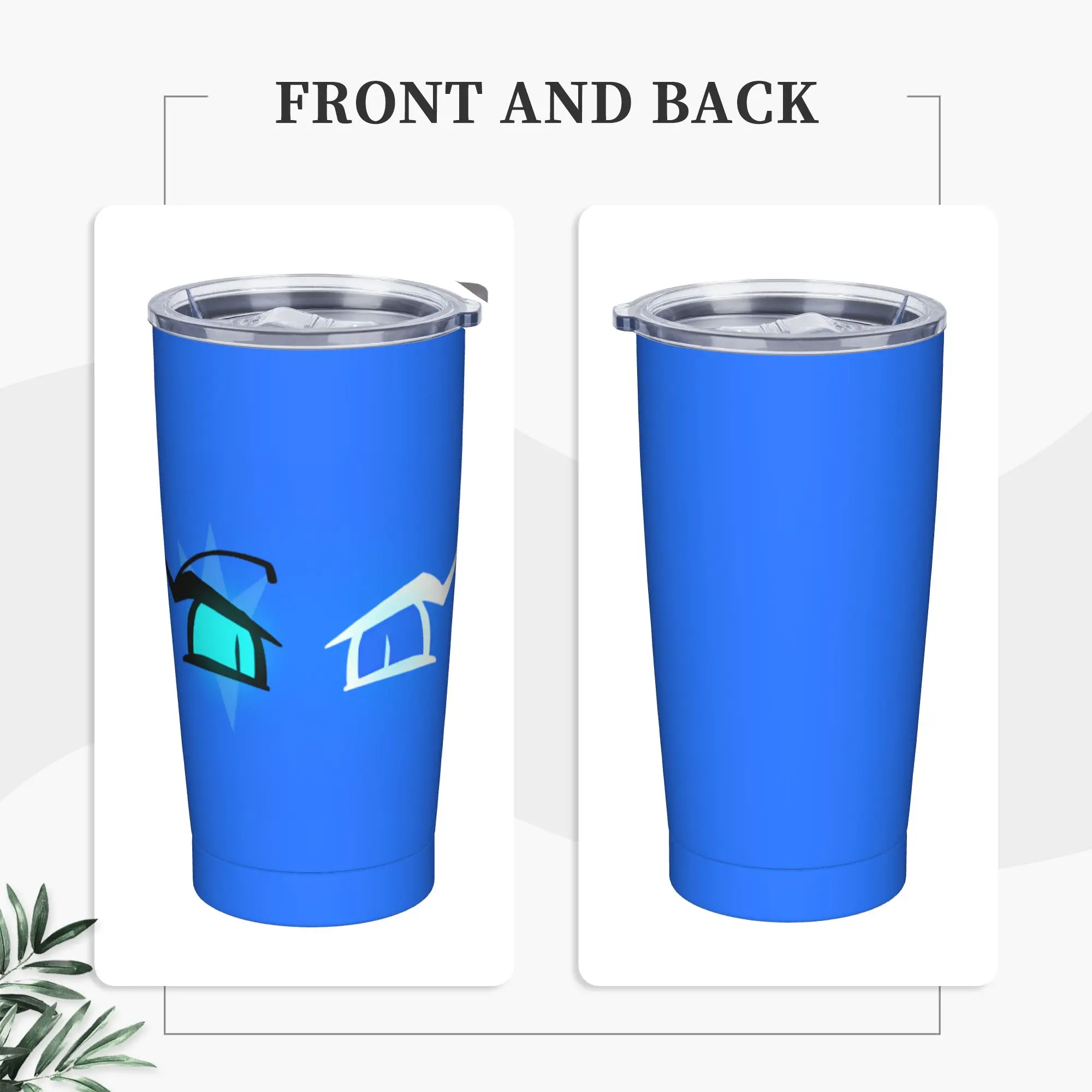 Blue Shadow Milk Cookie Run Kingdom Insulated Tumbler with Straws Cute Stainless Steel Coffee Mugs Office Home Bottle Cup, 20oz