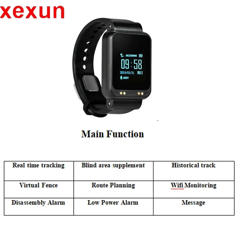 USA market  GPS tracking wrist bracelet watch temperature heart rate  sound alarm tamperproof for prisoner offender