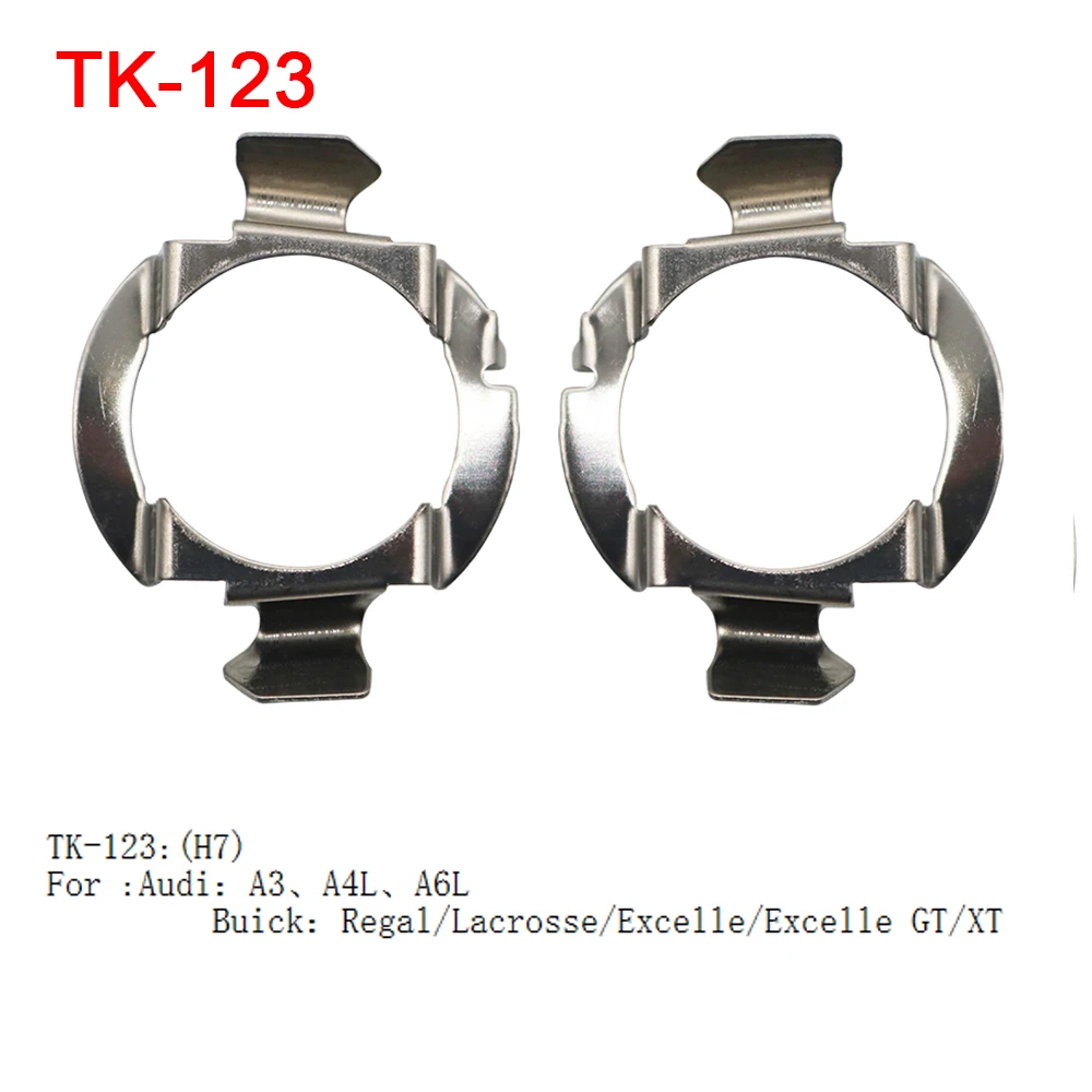 2Pcs H1 H7 LED Car HeadLight Bulb Clip Retainer Adapter Socket Base Holder For Auto Headlamp Mount Stand For VW Golf Ford Focus