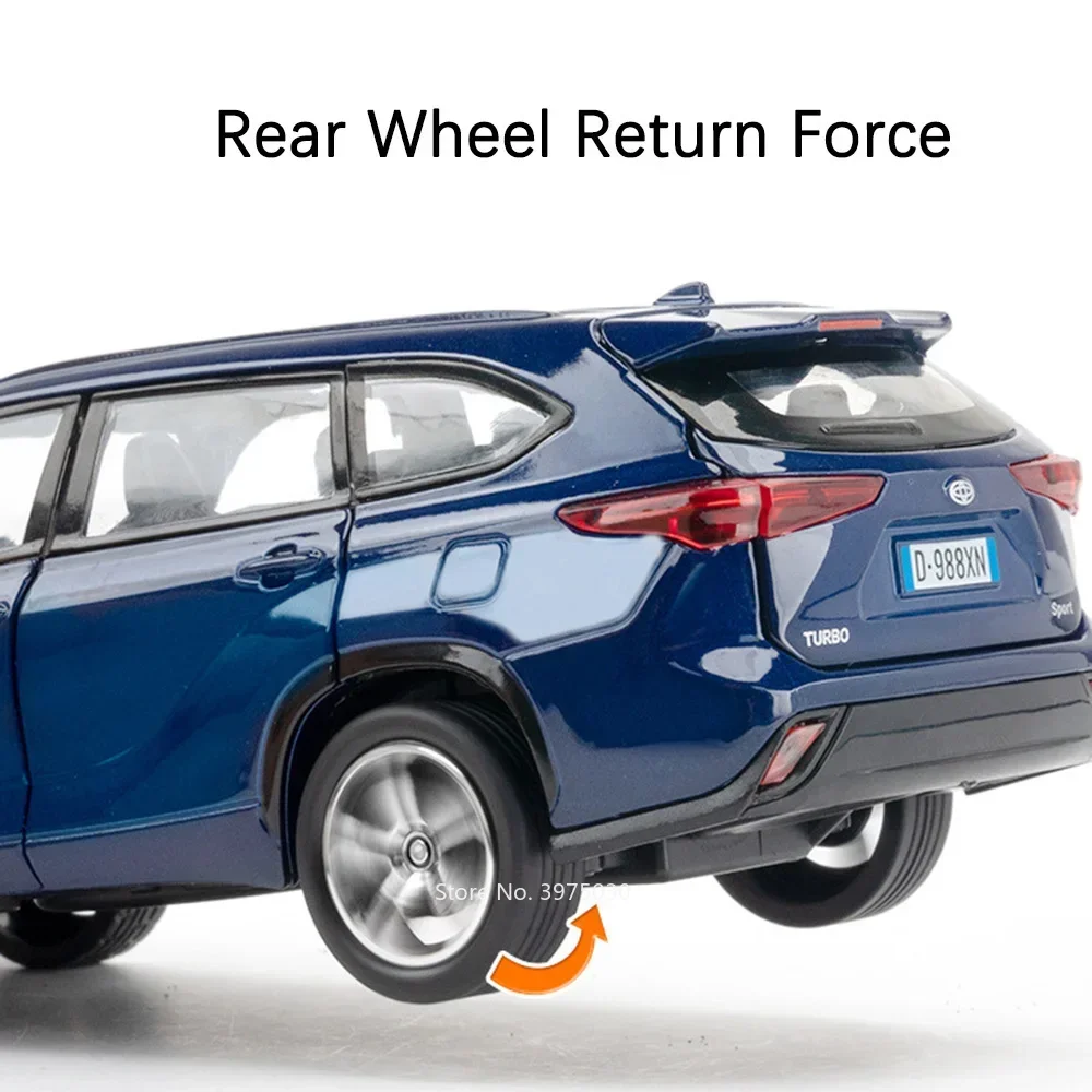 Modele samochodów Highlander HONGQI H9 w skali 1:32, zabawki ze stopu, otwierane 6 drzwi, model samochodu z napędem pull-back, interaktywne zabawki dla chłopców.