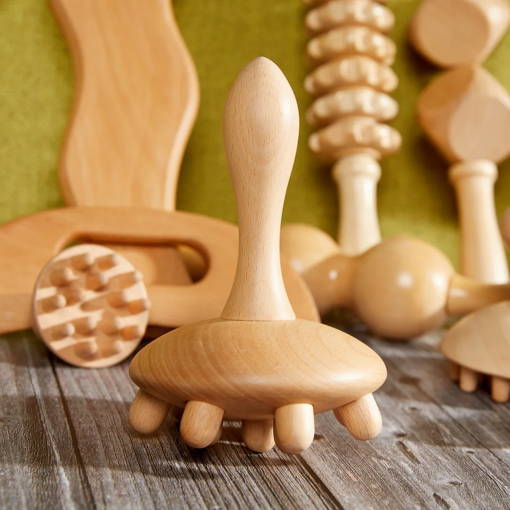 

Wood Therapy Massage Tools Wooden Lymphatic Drainage Massager Maderoterapia Kit for Anticellulite, Body Contouring, Muscle Relax