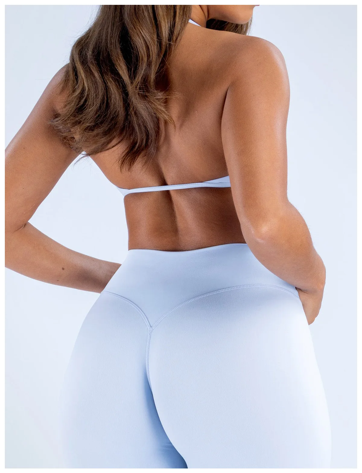 Pericic Origin Halter-BH für Damen, rückenfreier Sport-BH, Crossover-Front, weiches, elastisches Fitness-Top, Pilates, Gym, Laufen, Yoga, Unterwäsche – Detail 5