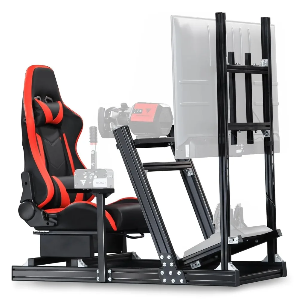 

Marada 8040 Aluminum Profile Racing Simulator Cockpit Fit For Fanatec/Thrustmaster/Moza/Logitech g29 g920, Sim Racing Cockpit wi