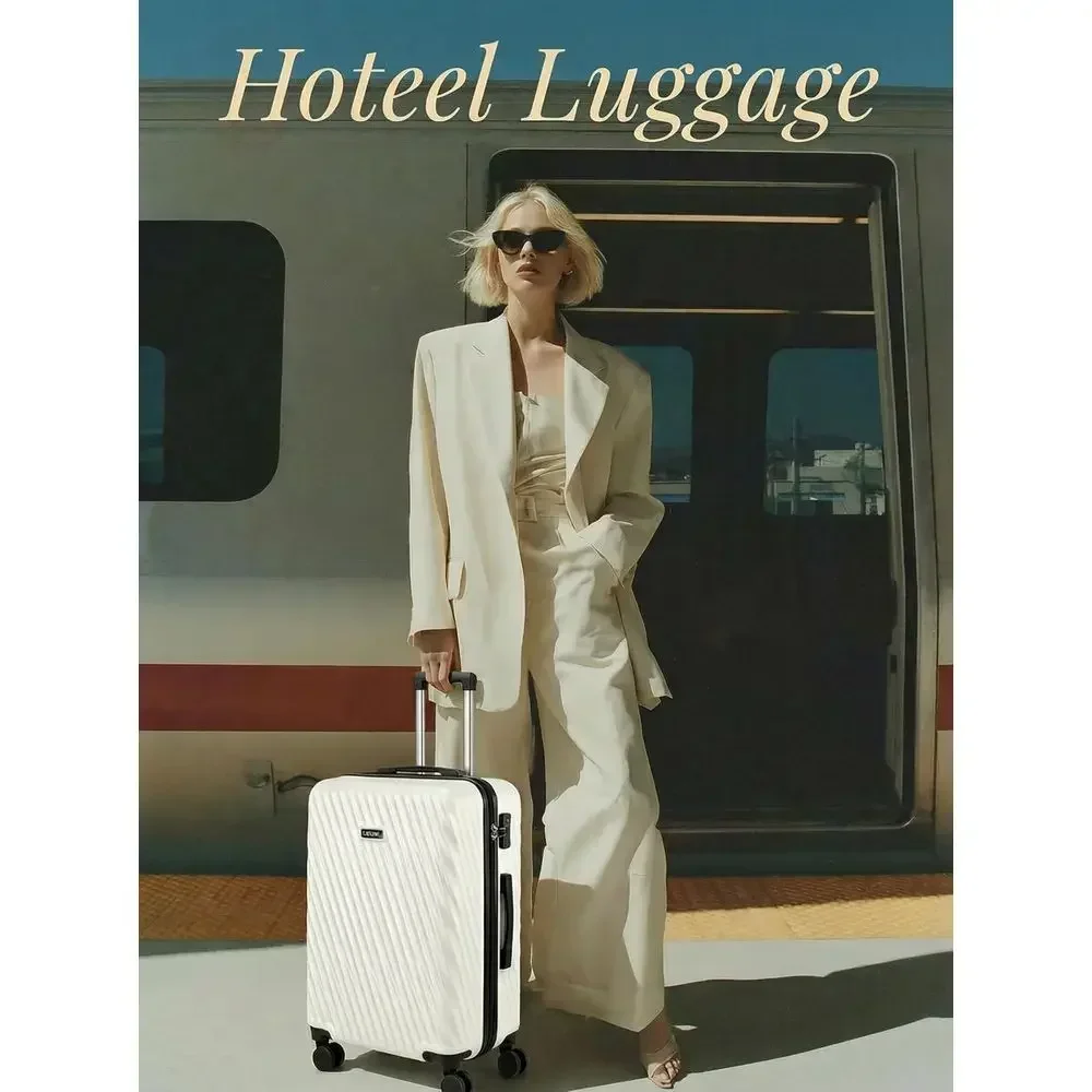 3 Piece Spinner Luggage Set with TSA Lock - Lightweight Hard Shell Suitcases (20in/24in/28in, Beige)