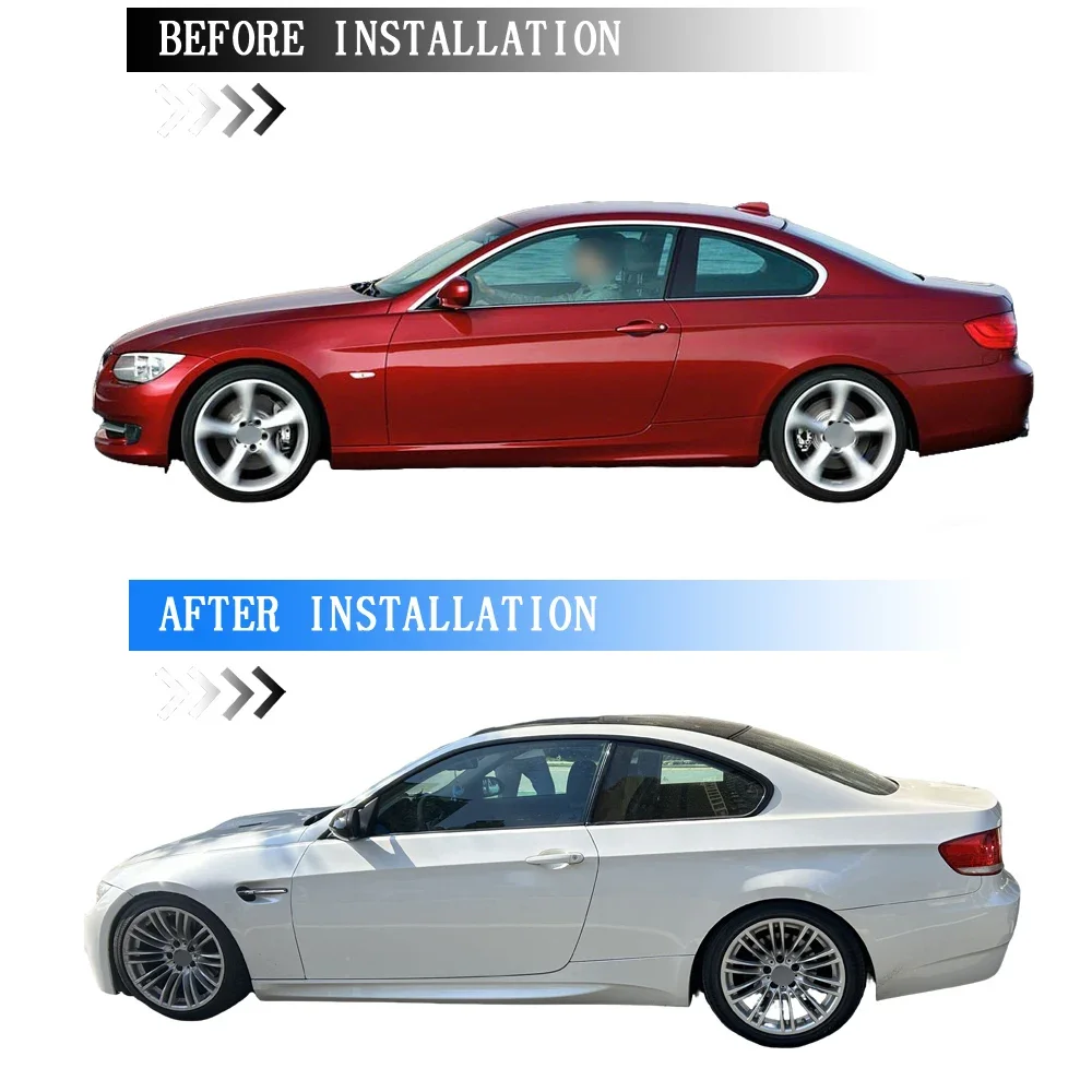 Glossy Black PVC Car Window Decorative Strip Sticker For BMW 3 Series E92 coupe 2005-2012 Exterior Protection Accessory view 5