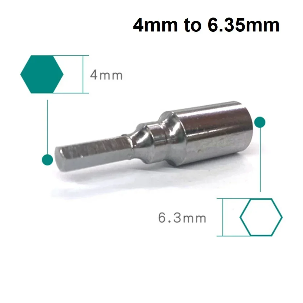 1/2pcs 4mm-6.35mm Hex Transducer Adapter Socket Bits 4mm To 6.35mm 6.35mm To 4mm Screwdriver Adaptor Holder For Screwdriver