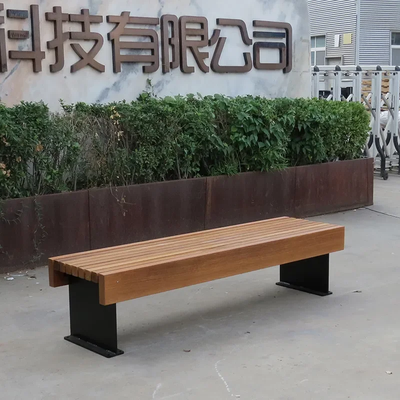 Outdoor Wrought Iron Leisure Bench Park Scenic Campus Square Airport Commercial Landscape Seating Batch Customization