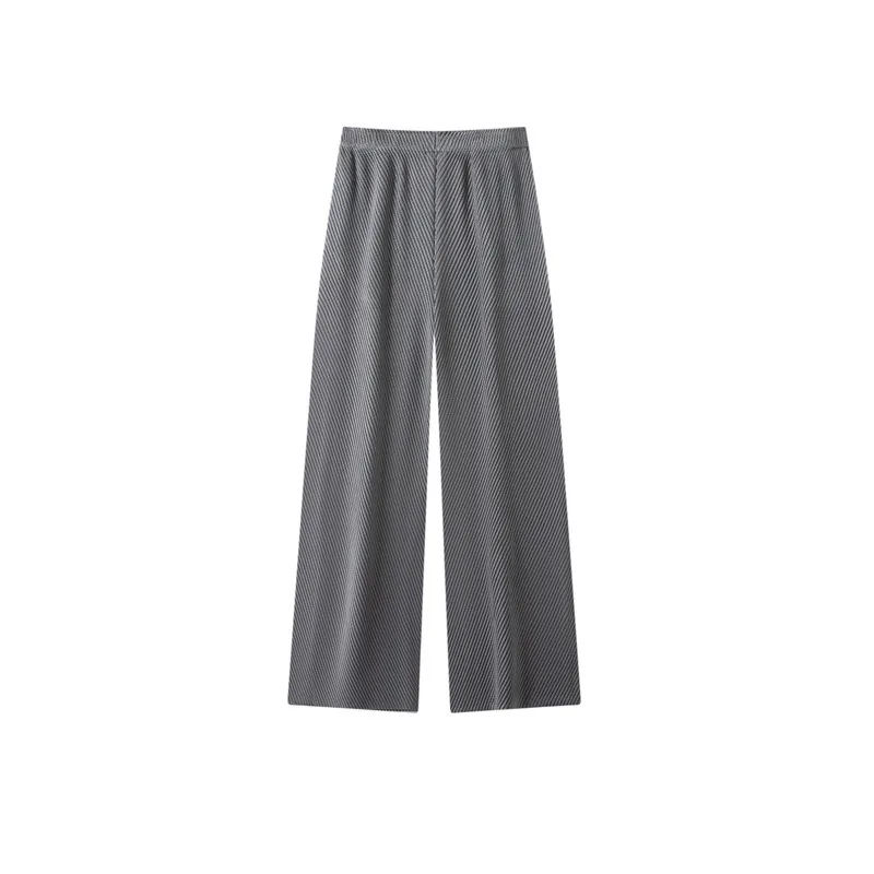 Miyake Pleated Original High-Waist Pants for Women 2026 Autumn New Casual Pants Straight Loose Wide-Leg Pants Long Trousers