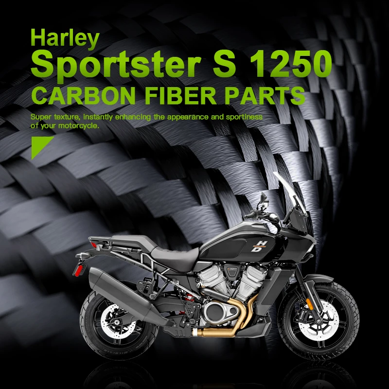 For Harley Sportster S 1250 Carbon Fiber Accessories Small Flywheel Front Fender Water Tank Cover Fuel Tank Cap Kit