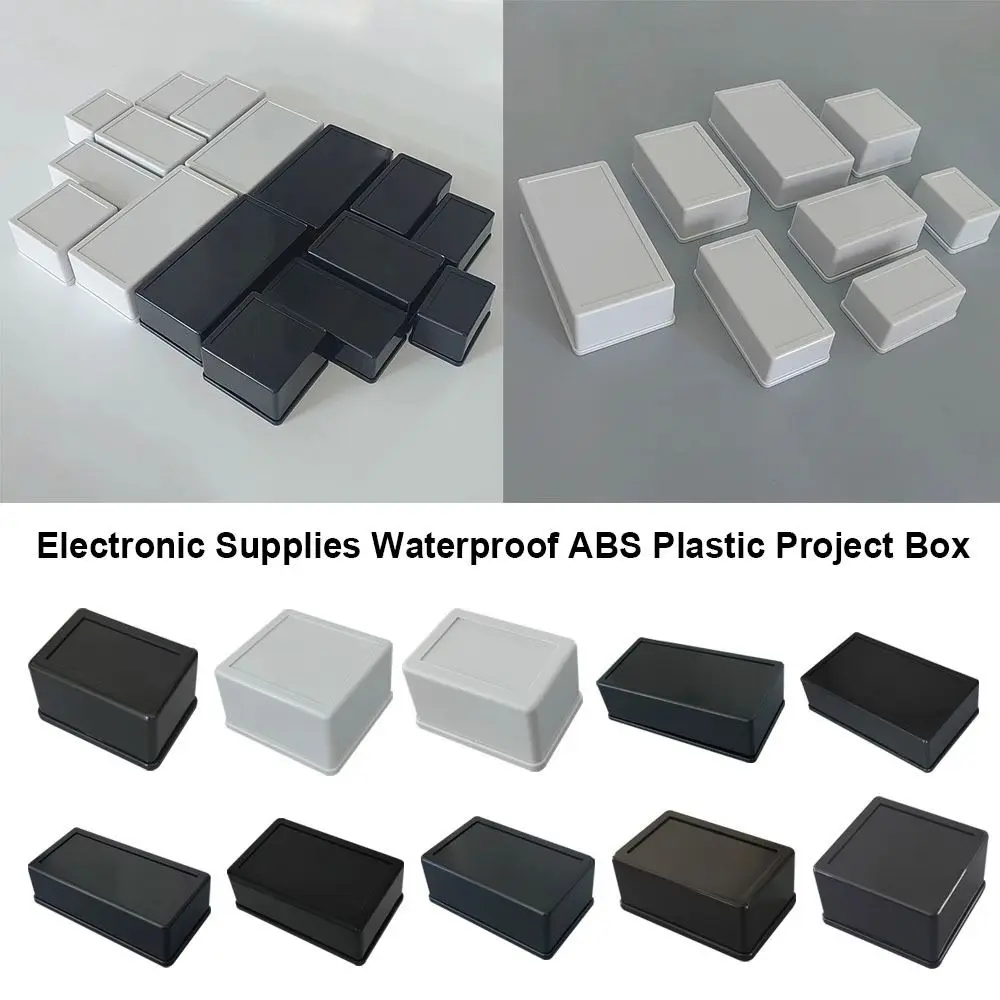 Waterproof Project Enclosure Boxes ABS Plastic White Black Storage Case 10 Styles Housing Instrument Case Electronic Supplies