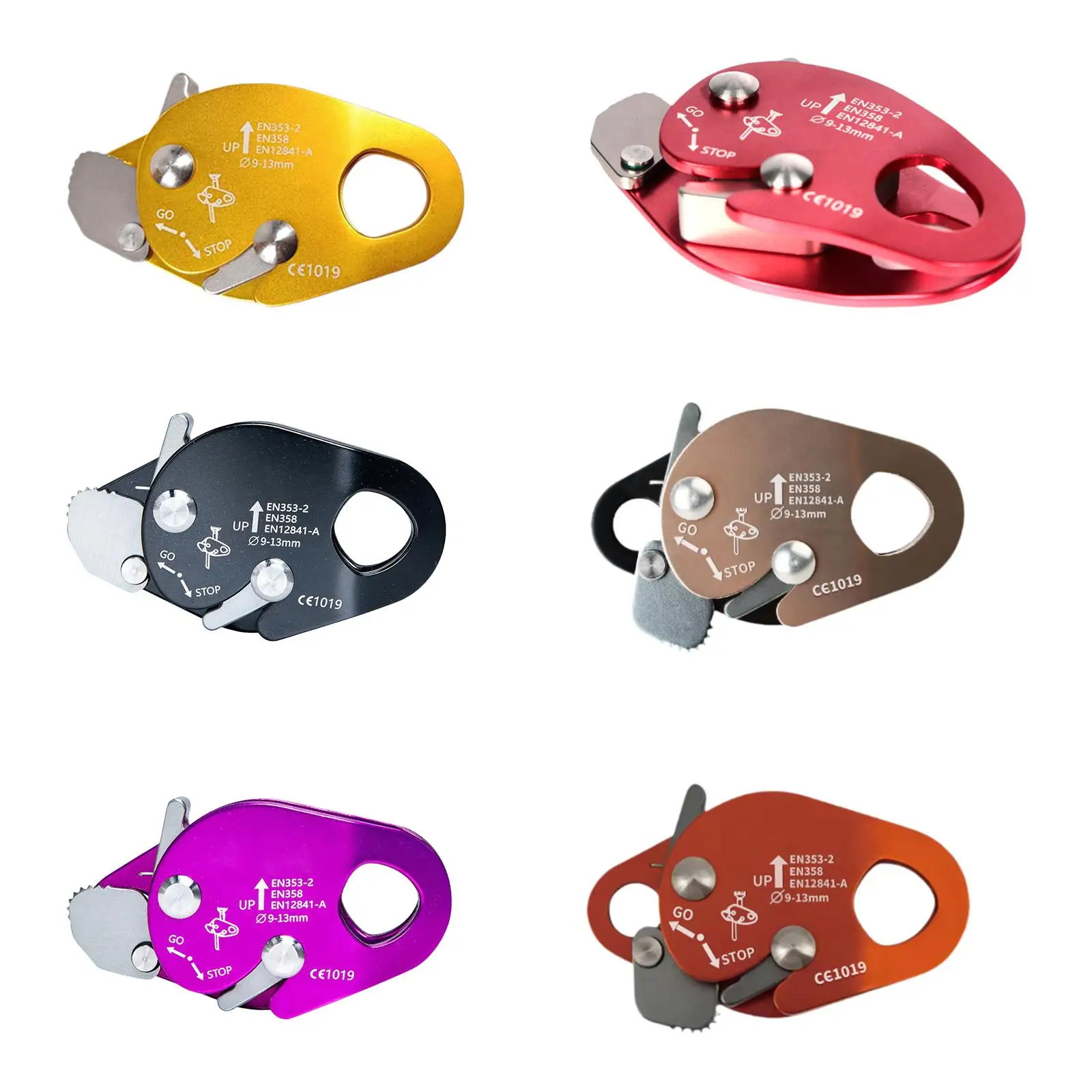 Rock Climbing Rope Grab Self Locking Adjuster Protection for Aerial Work Expedition Mountaineering Outward Bound Training