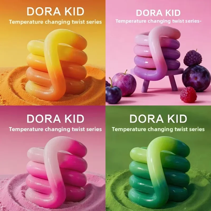 Jouet thermochromique torsadé à presser et à tourner pour l'entraînement de l'attention, soulage l'ennui, jouets sensoriels amusants pour enfants et adultes