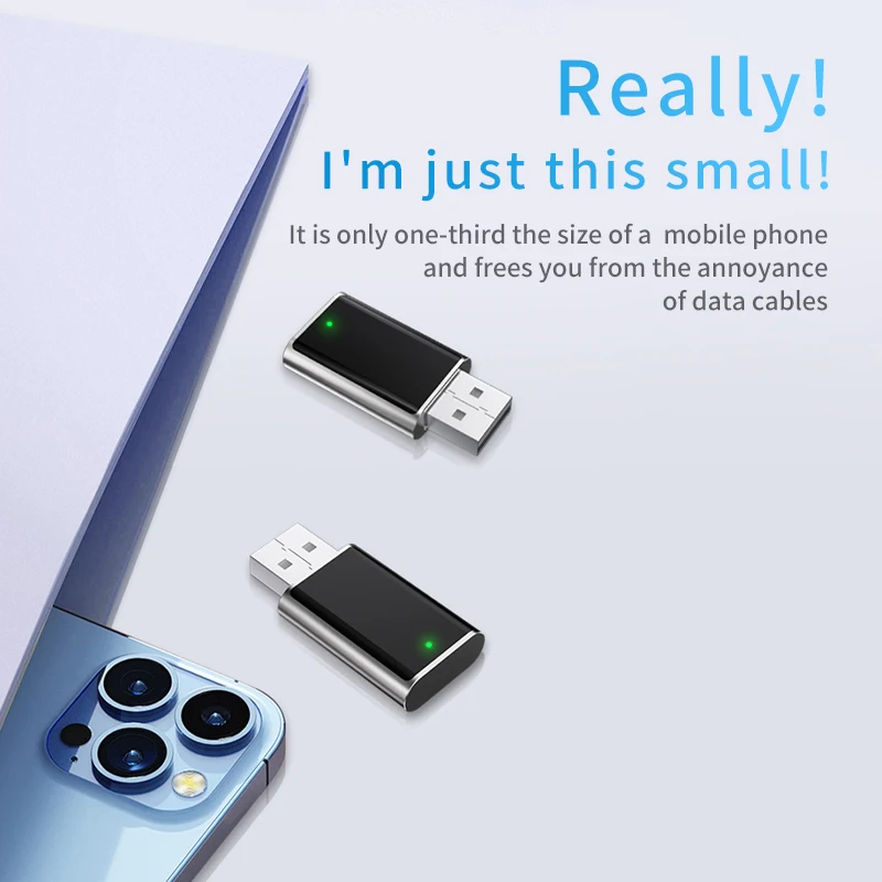 Adattatore CarPlay wireless 2in1 Dongle Android Auto Connessione rapida Dongle USB Smart Mini Box Plug Play per auto con CarPlay cablato