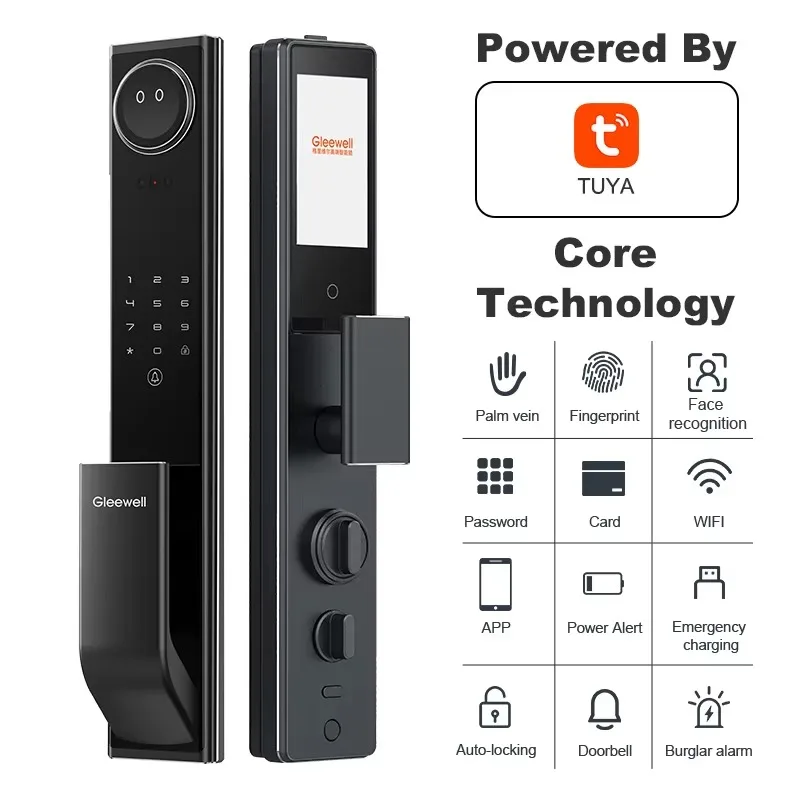 

Умный дверной замок с распознаванием лиц 3D, сканированием вен ладони, интерактивной видеокамерой Tuya AI и 100% гарантией качества