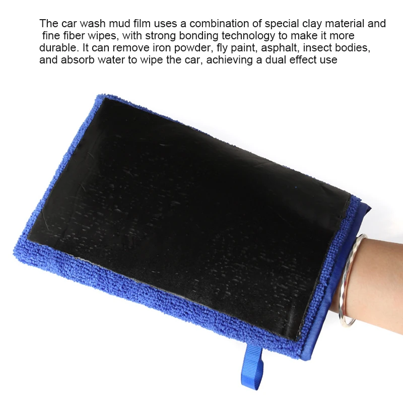 Car Clean Nanoscale Grinding Mud Washing Glove Microfiber No Scratch Mitt Wash Decontamination Cloth for Car Polishing Accessory