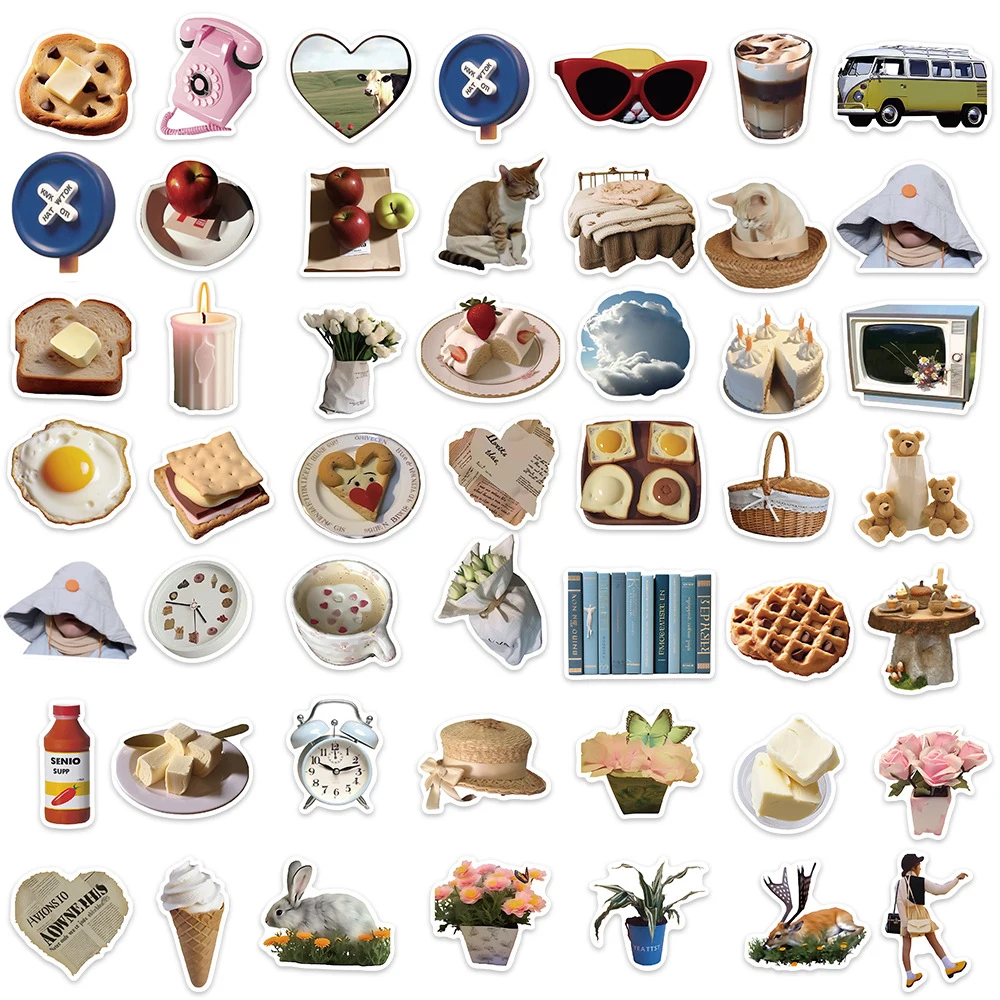 10/30/50 قطعة كوريا INS نمط لطيف الكرتون ملصقات الجمالية الكتابة على الجدران الشارات ل لوح التزلج الأمتعة المحمول DIY لاصقة تزيين