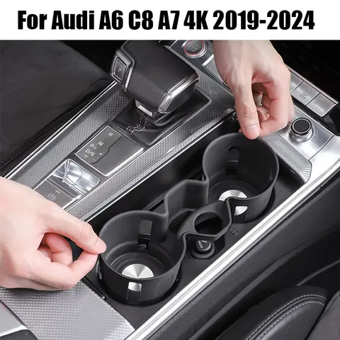 아우디 A6 C8 A7 4K 2019 2020 2021 2022 2023 2024 2025 실리콘 컵 보관함 패드 중앙 제어 컵 홀더 실리콘 패드
