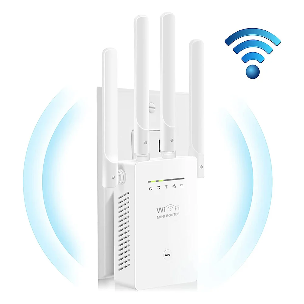 Dual Band 2.4/5G Wifi Range Extender Draadloze Internet Booster Cover Tot 5000 Sq. Ft & 35 Apparaat Lange 1200Mbps Signaal Versterker