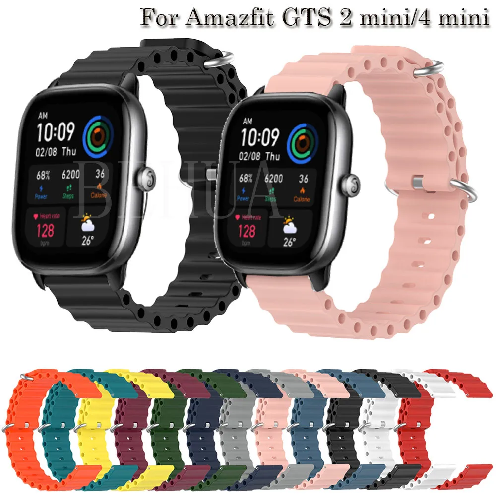 

20mm Watchband For Amazfit GTS 2 mini Strap GTS 4 mini GTR 3 Pro Strap Silicone 22MM Smart Wristband For Realme Watch 3 Bracelet